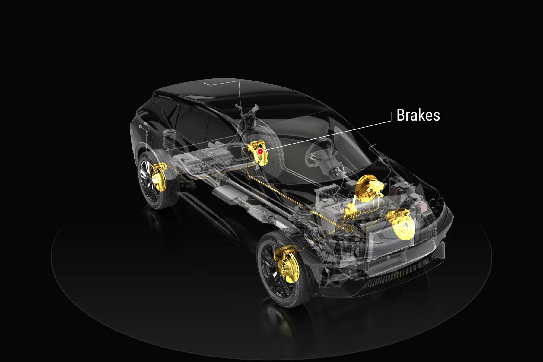 Interactive vehicle diagram showing vehicle parts